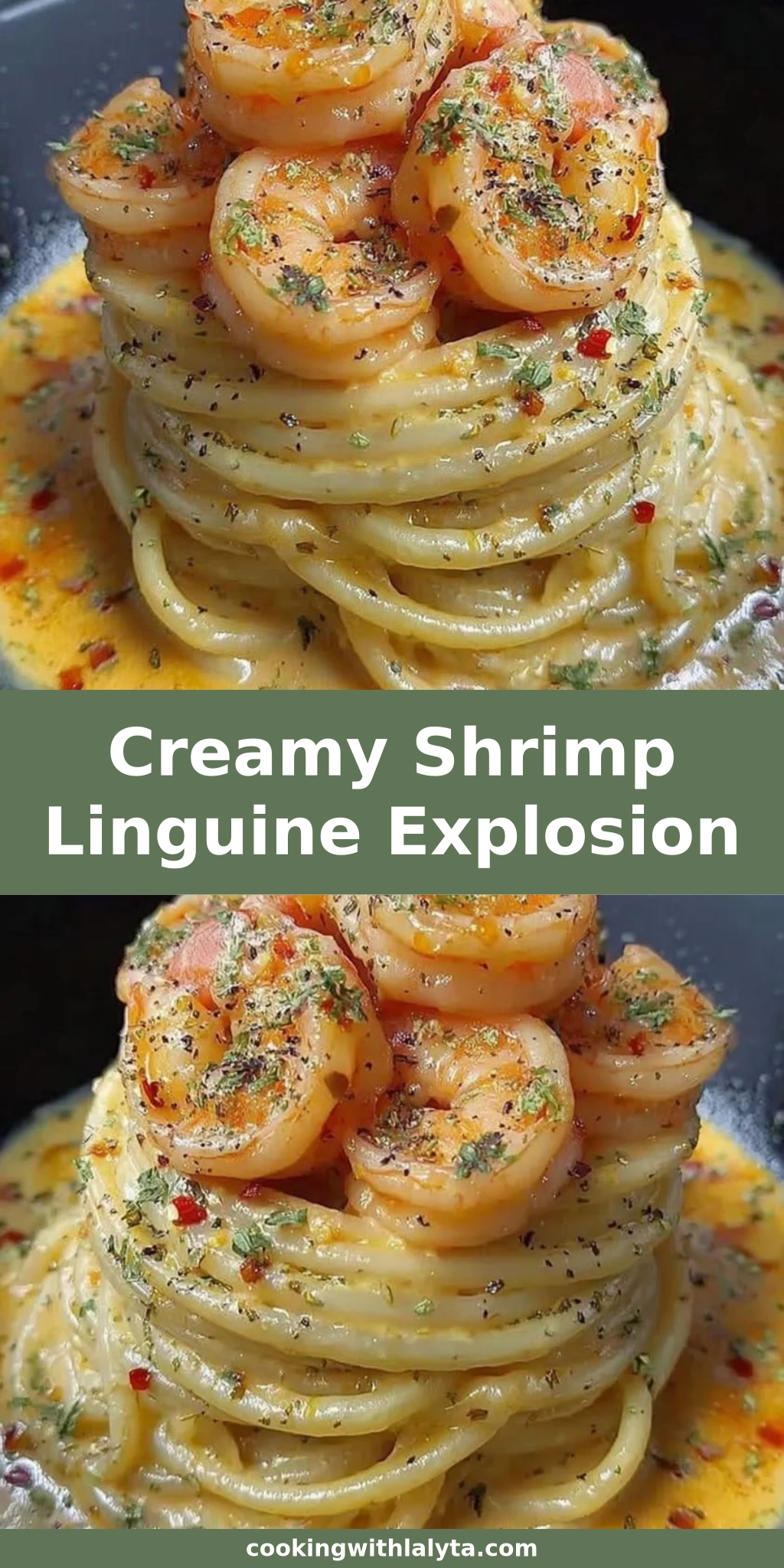 Creamy Shrimp Linguine Explosion