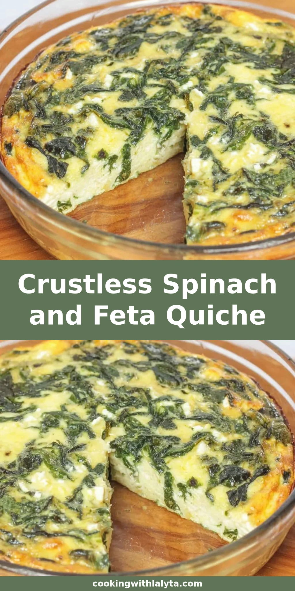 Crustless Spinach and Feta Quiche