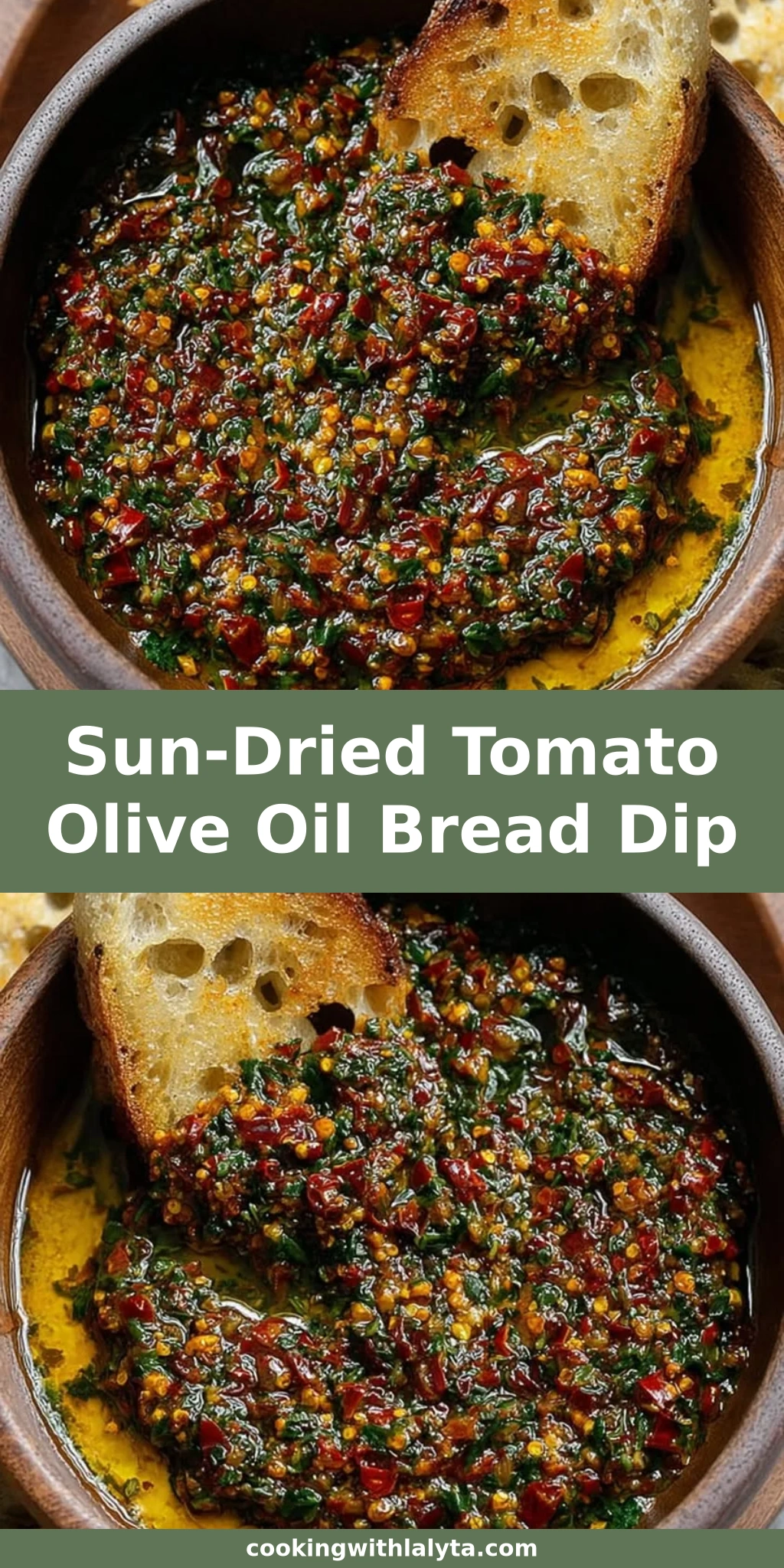 Sun-Dried Tomato Olive Oil Bread Dip