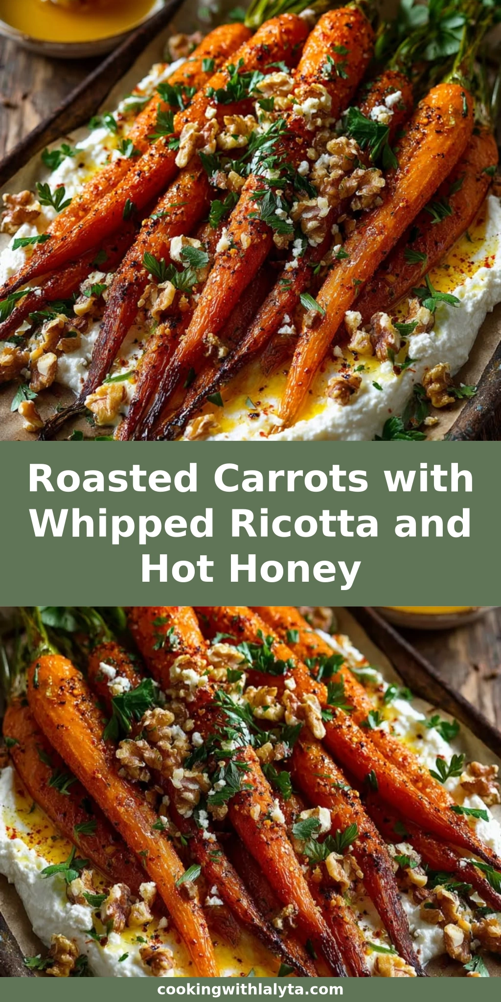 Roasted Carrots with Whipped Ricotta and Hot Honey