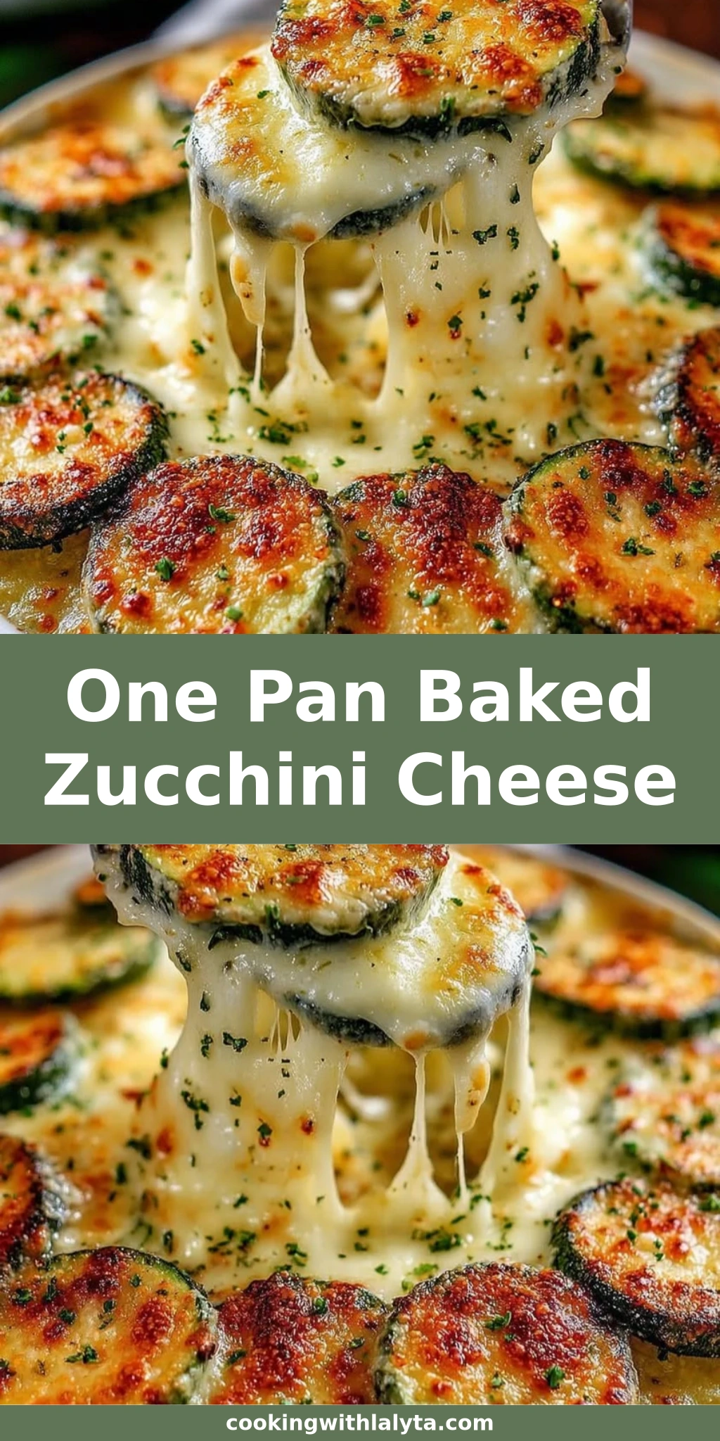 One Pan Baked Zucchini Cheese