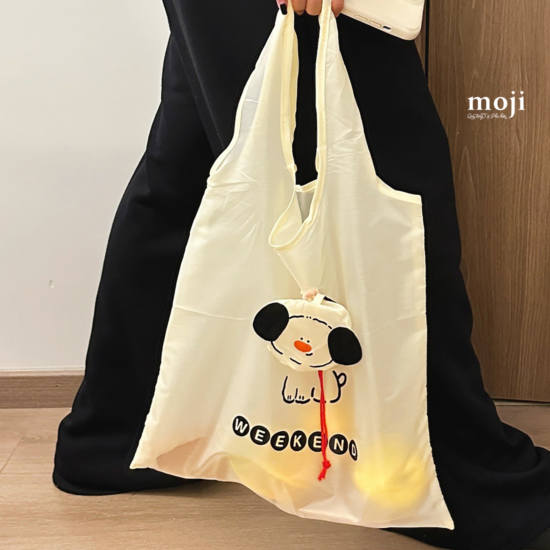 B.202 Túi đeo vai gấp gọn Cute dog weekend 37x50