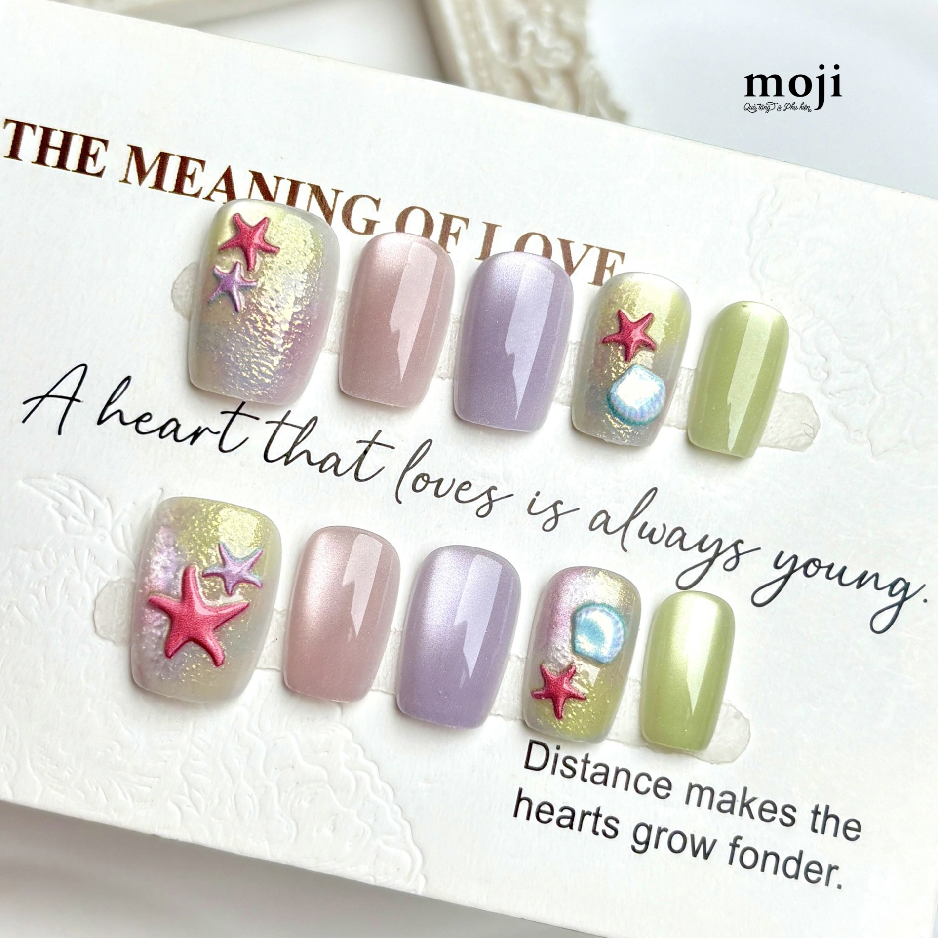 A.806 Bộ móng tay giả Ocean starfish WY559 set10