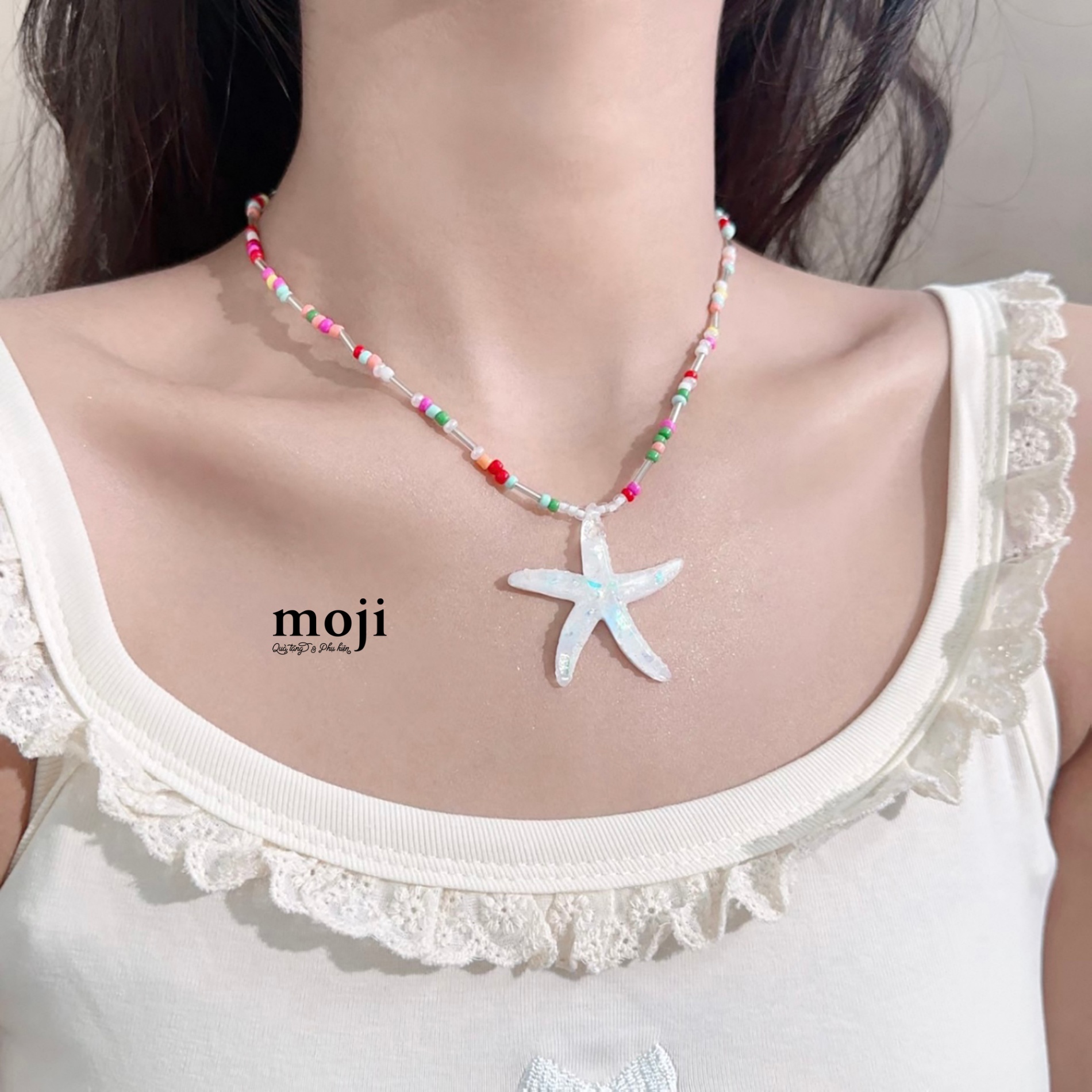Dây chuyền MJ Ocean sao biển chuỗi hạt nhiều kích thước