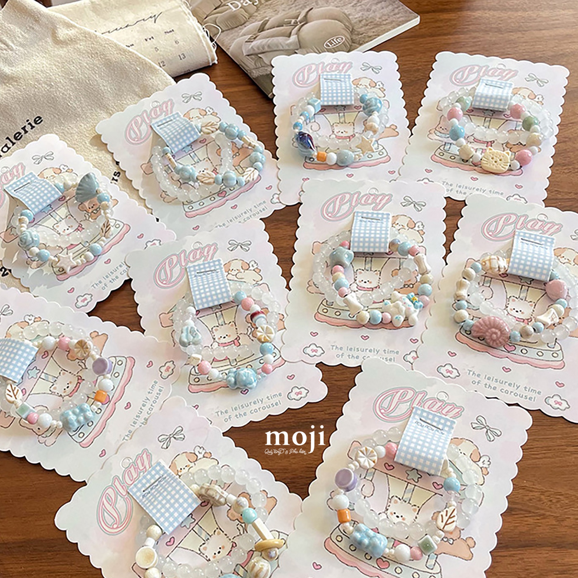 Vòng tay set2 Animals ocean star chuỗi hạt phối màu