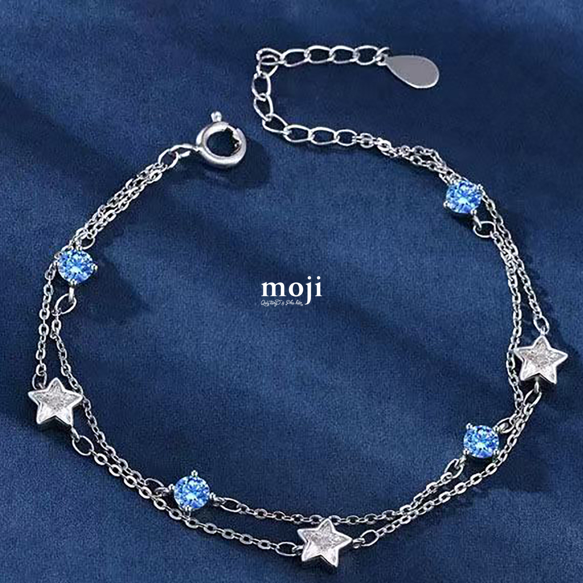 A.840 Vòng đeo tay đôi Star đính đá hạt
