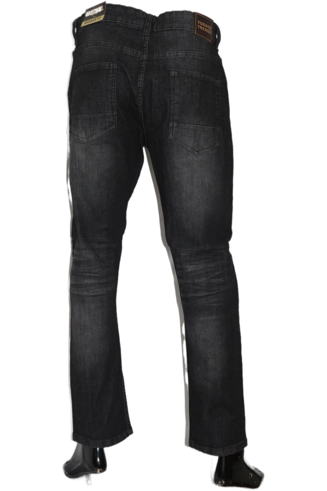 Men’s Slim Fit Stretch Denim Jeans – Black, Ice Blue, Dark Blue & Gray - Image 3