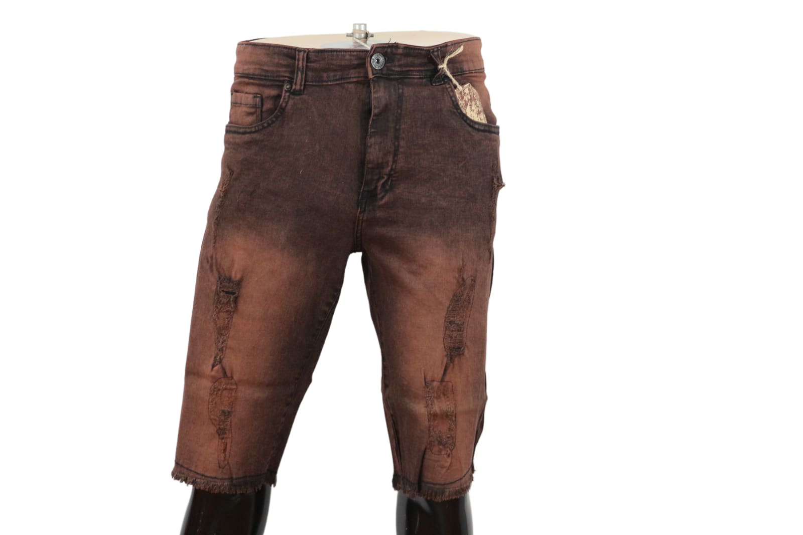 Men’s Basic Ripped & Repaired Denim Shorts – Slim Fit Distressed Summer Shorts (28–50) - Image 5