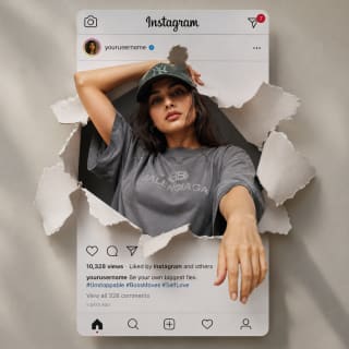 Instagram Paper Cutout Poster AI Prompt