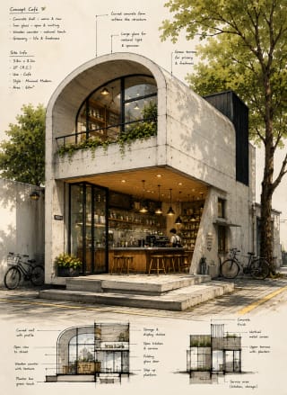 Modern Concept Café Design
