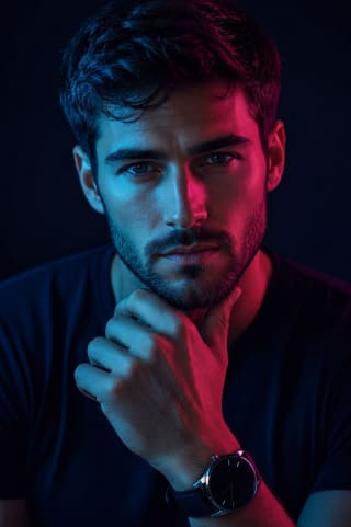 Striking Neon Portrait