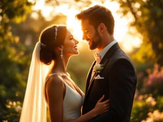 Golden Hour Wedding Glow