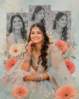 Floral Aesthetic Wedding Poster Design