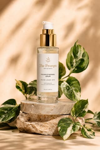Luxury Skincare Product Photography Prompt for AI