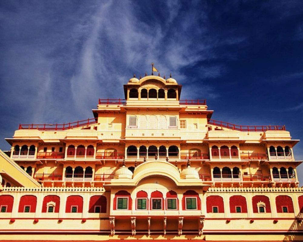 City Palace Jaipur - Pritam Niwas Chowk with four painted gateways