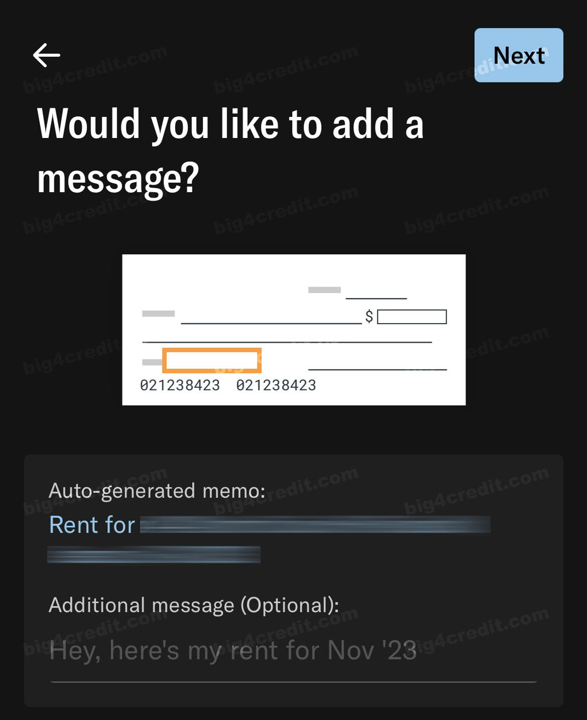 Screenshot of Bilt app