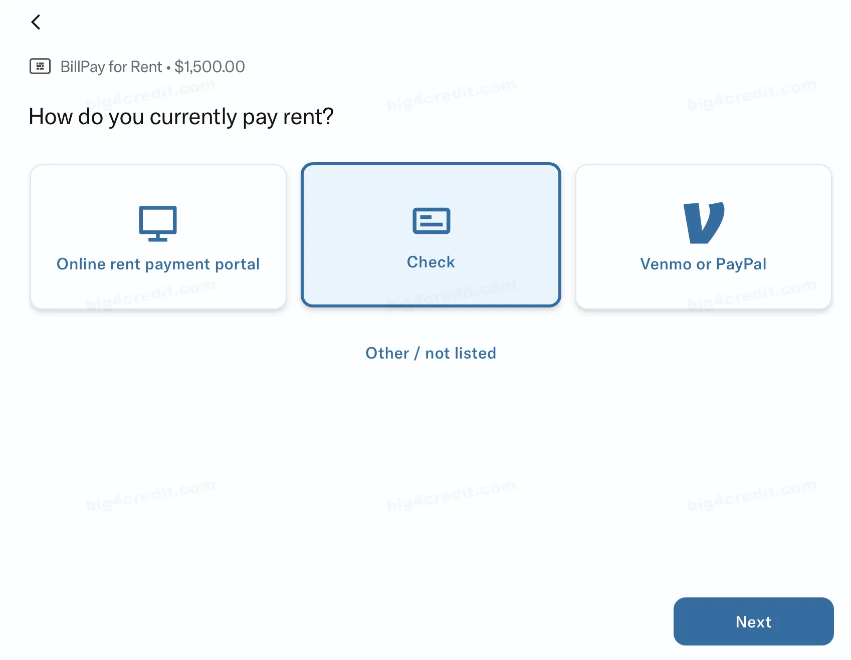 Screenshot of a Bilt Rewards account