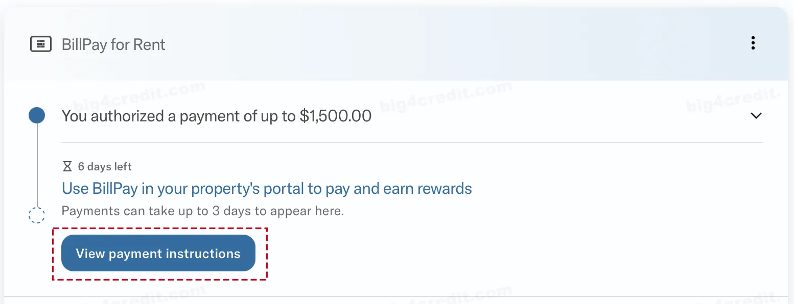Screenshot of a Bilt Rewards account