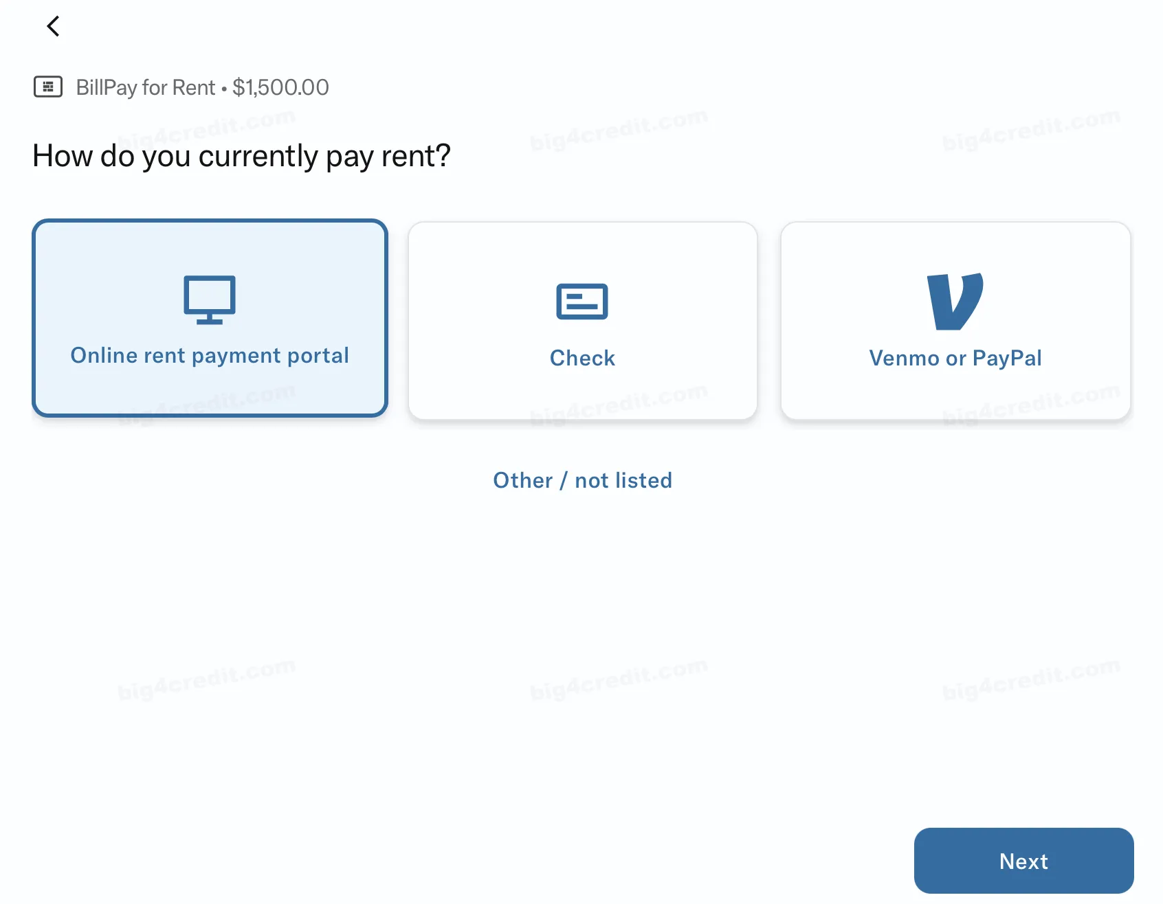Screenshot of a Bilt Rewards account