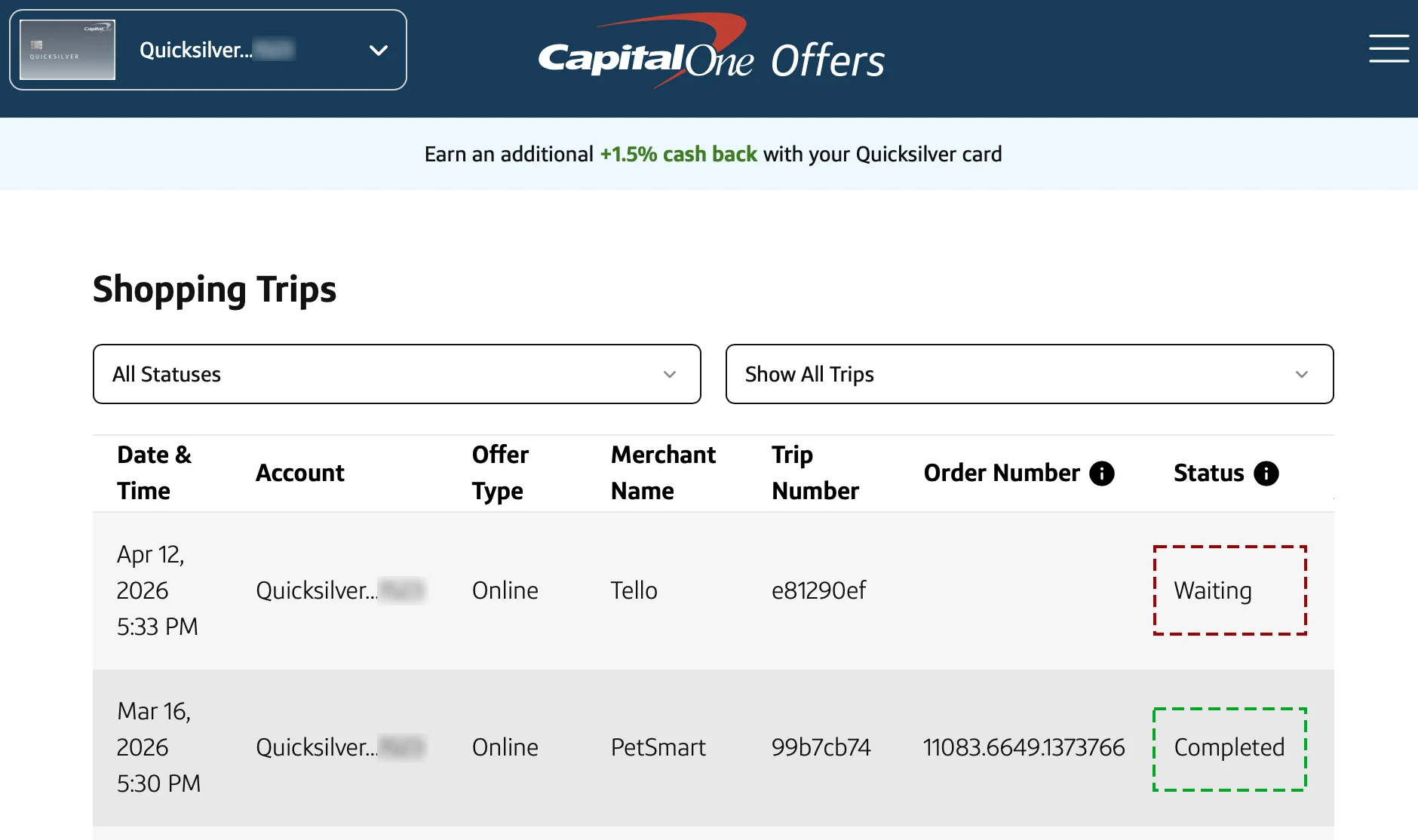 Frontier Airlines Summary Receipt