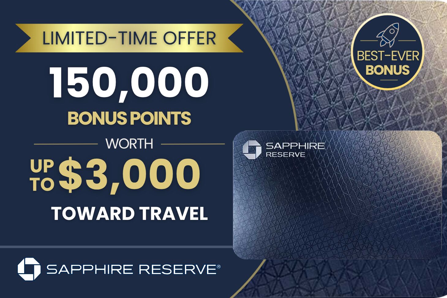 Chase Sapphire Reserve®: New Limited-Time Sign-Up Bonus Worth Up to $3,000 Toward Travel