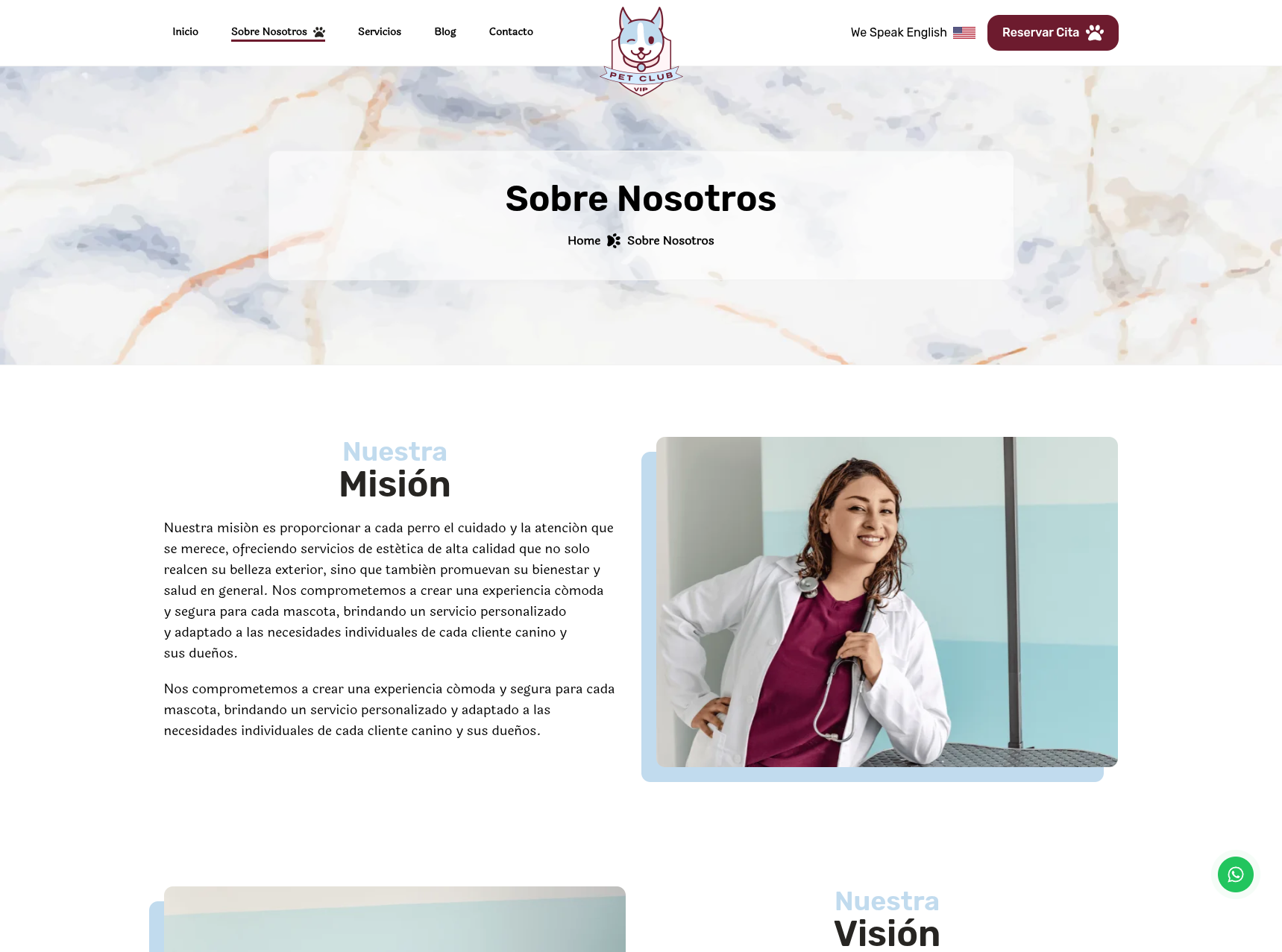 Página sobre Pet Club VIP