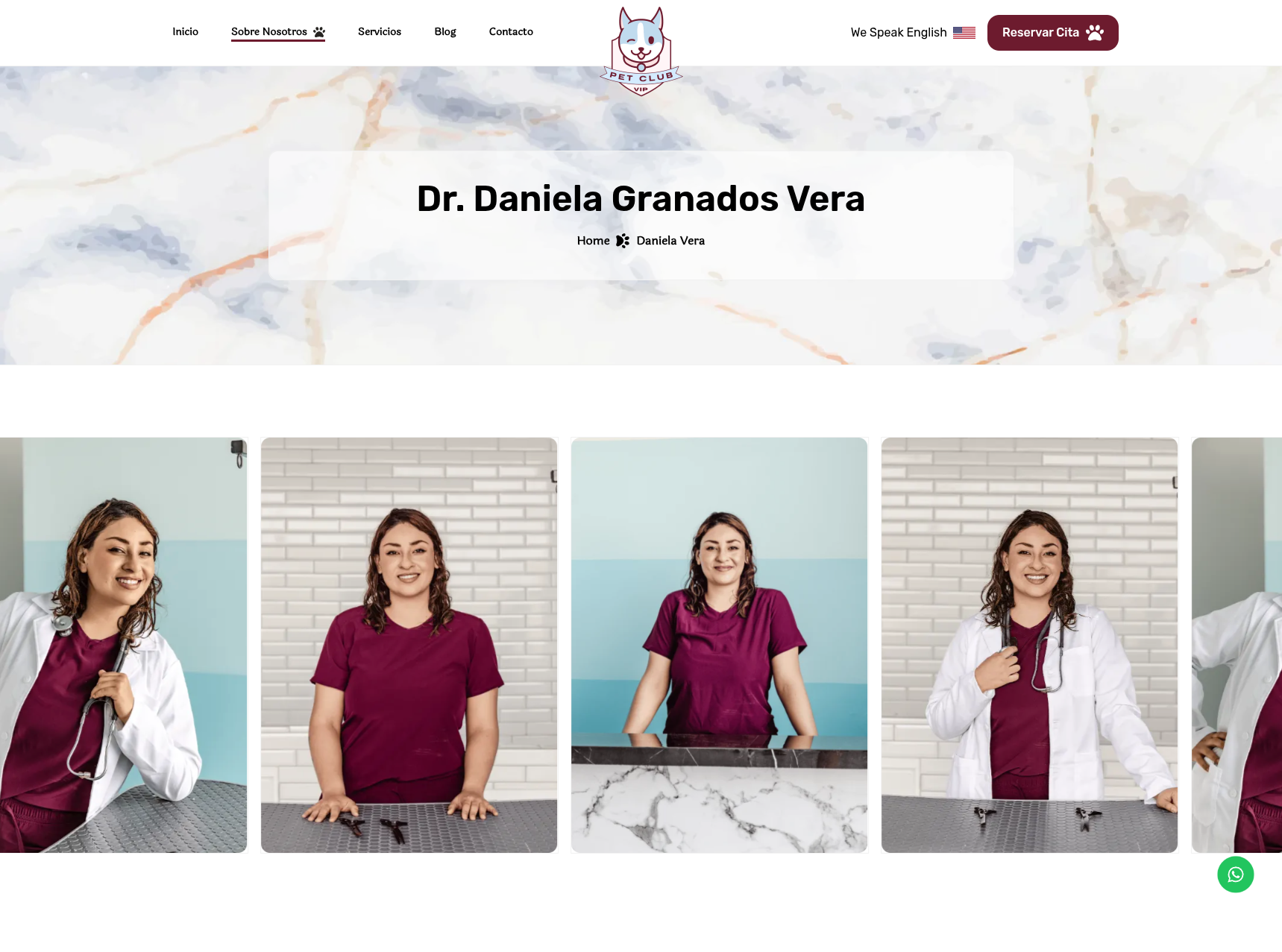 Perfil profesional del equipo de Pet Club VIP