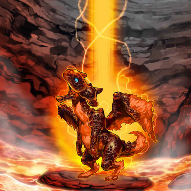 Burner, Dragon Ruler of Sparks card artwork