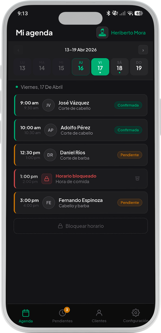 Panel de control para el negocio