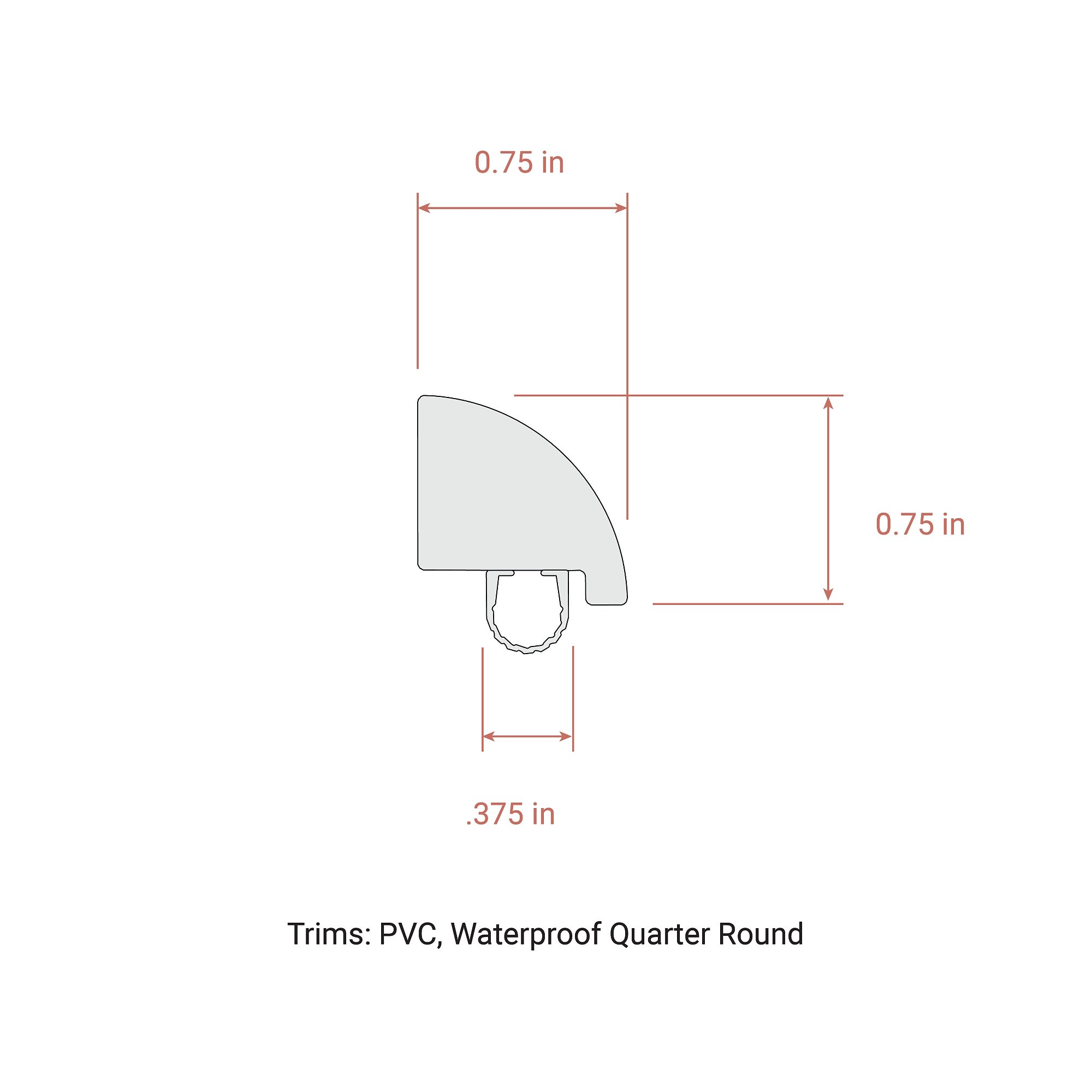 Vinyl, Waterproof Quarter Round - Image 3