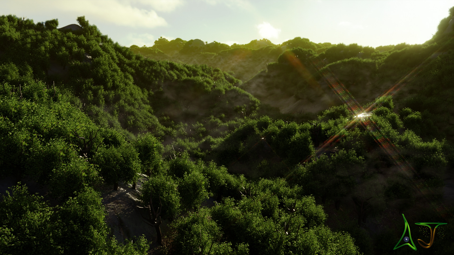 Home - Serene forest landscape with a winding path