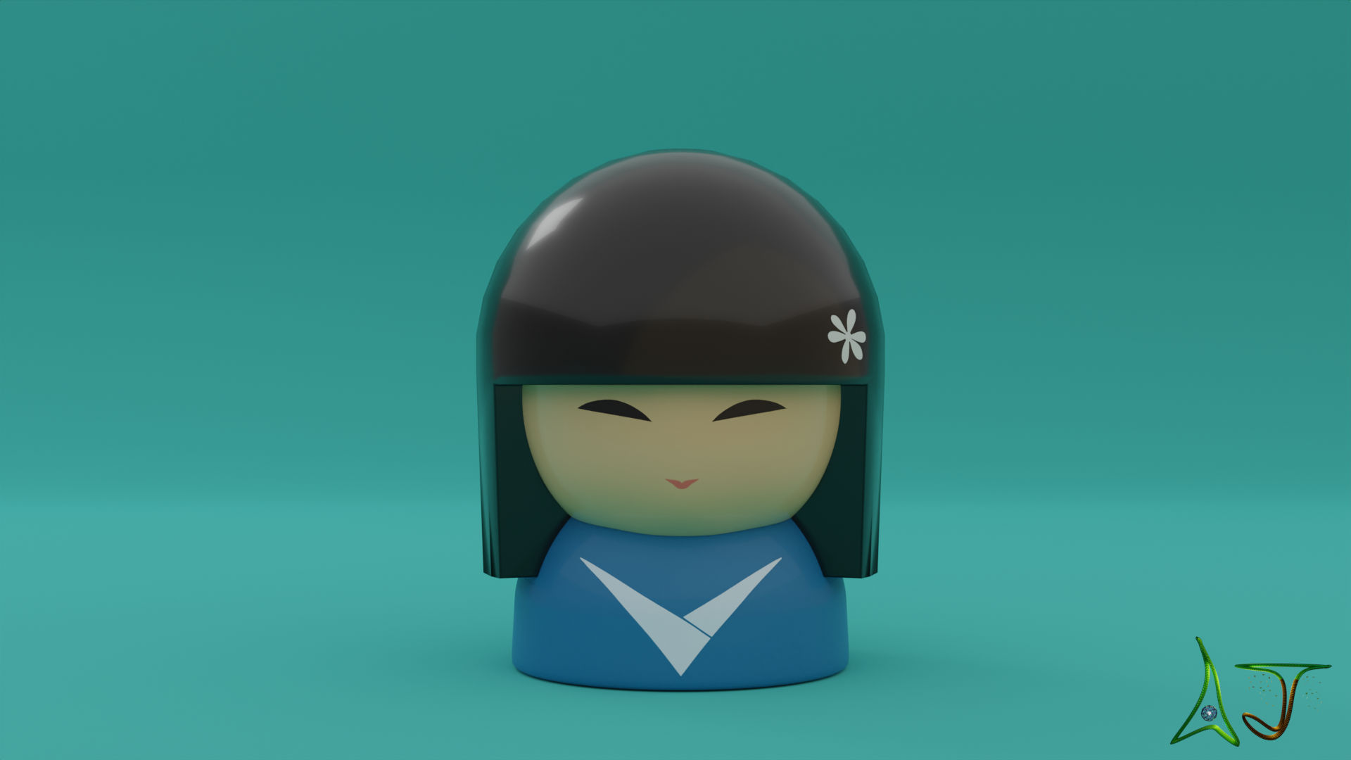 3D Model Library - Expressive 3D render of a stylized doll