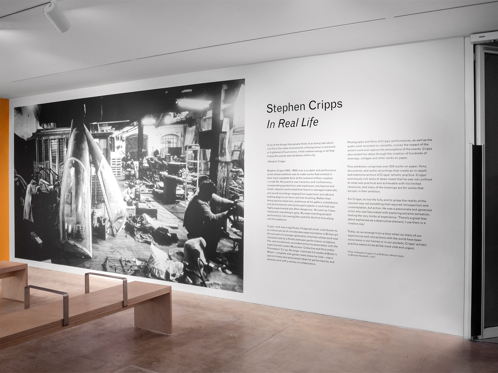 Stephen Cripps introductory wall