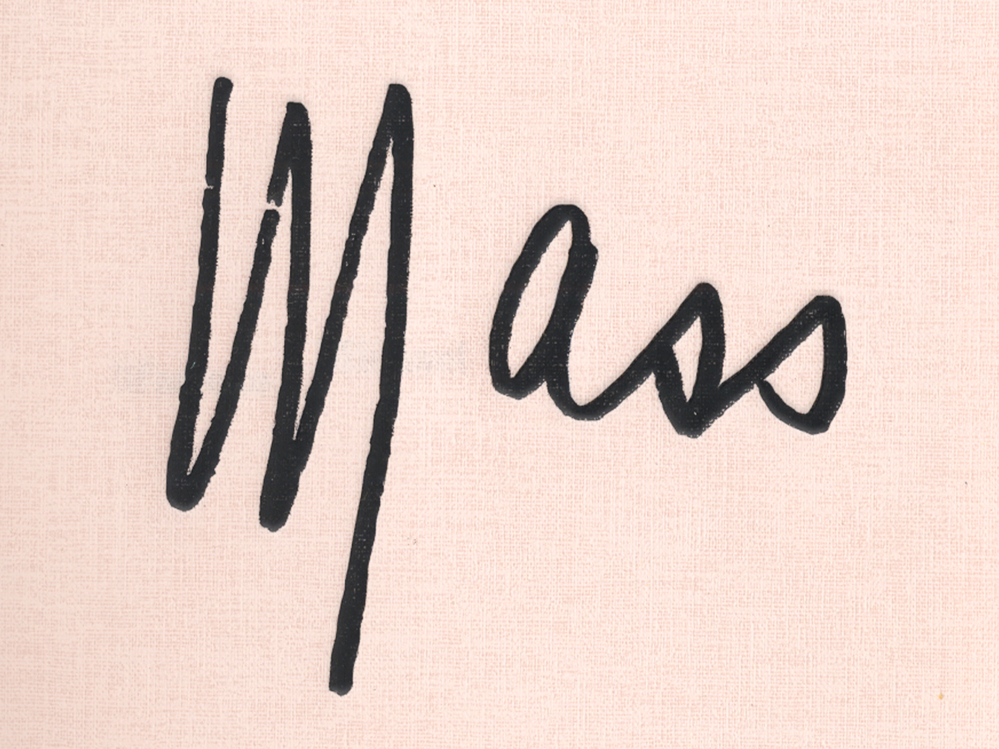 embossed lettering