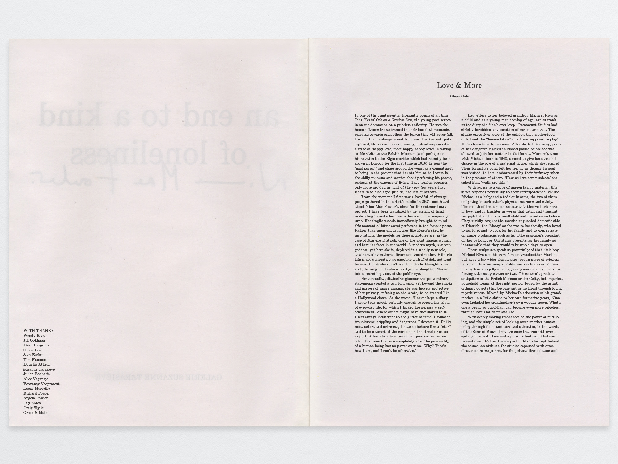 An End to a Kind of Loneliness p1