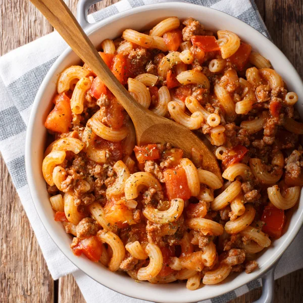 Macaroni à "la viande" à l'italienne gratiné (végétarien)