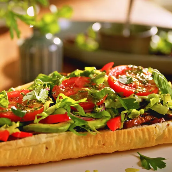 Sous-marin au tempeh et aux légumes