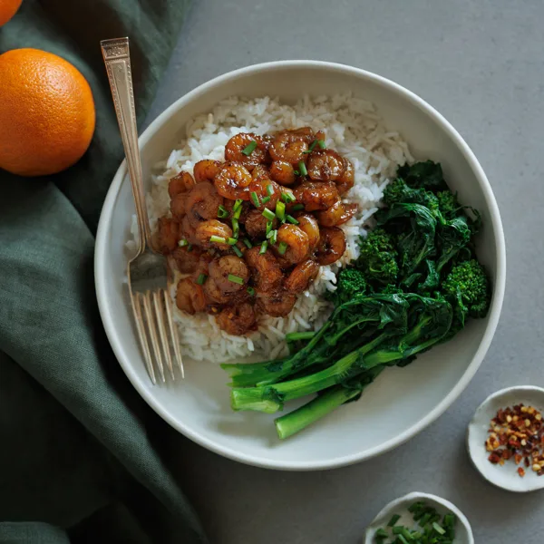 Crevettes à l'orange et à l'érable