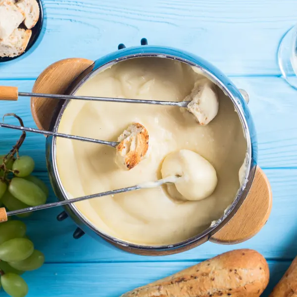 Fondue au fromage et à la courge