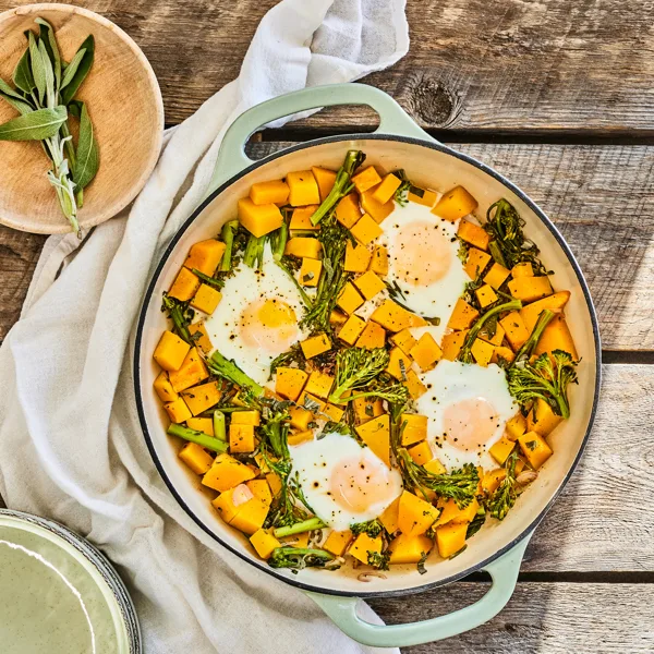 Hachis de courge butternut à la sauge &amp; au cidre de pomme
