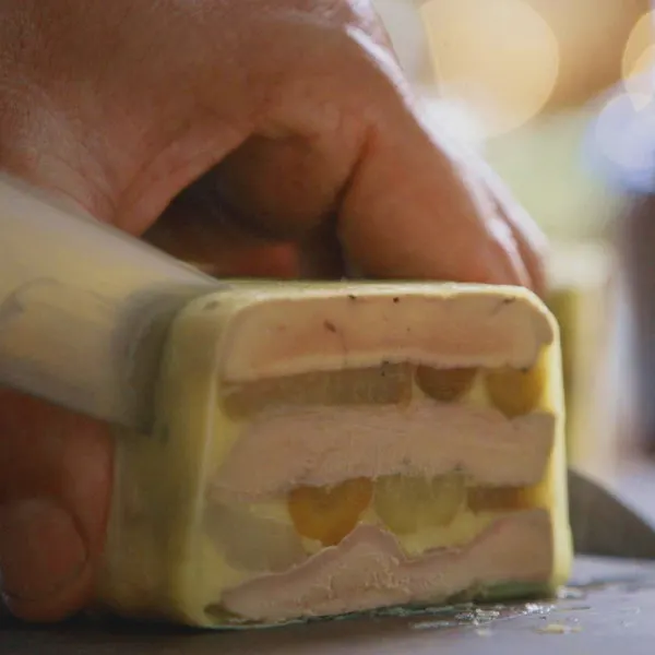 Pressé de foie gras aux légumes racines