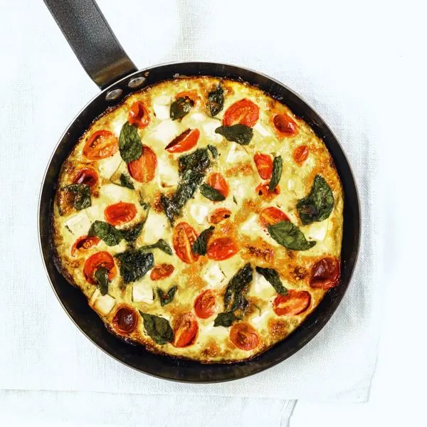 Frittata tomates et épinards