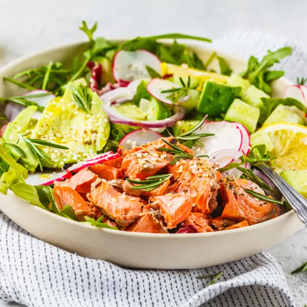Salade de couscous perlé au saumon