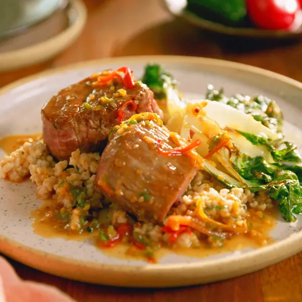 Médaillons de porc sauce aigre-douce au thé
