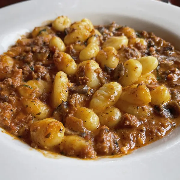 Gnocchis gratinés au boeuf à l'italienne