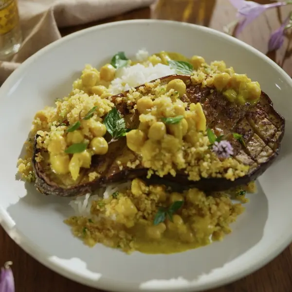 Aubergines rôties au sumac