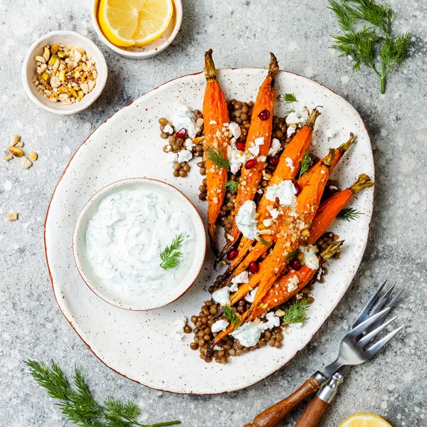 Salade de carottes rôties au poivre des dunes 