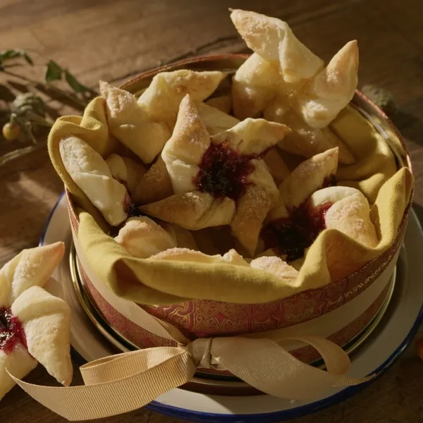 Étoiles feuilletées à la confiture