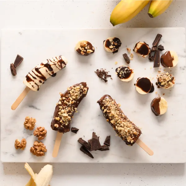 Bouchées de bananes chocolatées