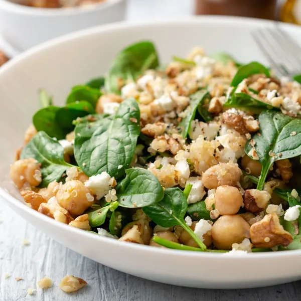 Salade de pois chiches, couscous, tournesol et raisins